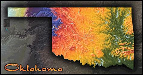 Oklahoma Topo Wall Map By Outlook Maps Mapsales