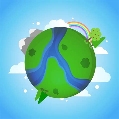 Save Our Earth Blue And Green Poster Template Illustrations Royalty