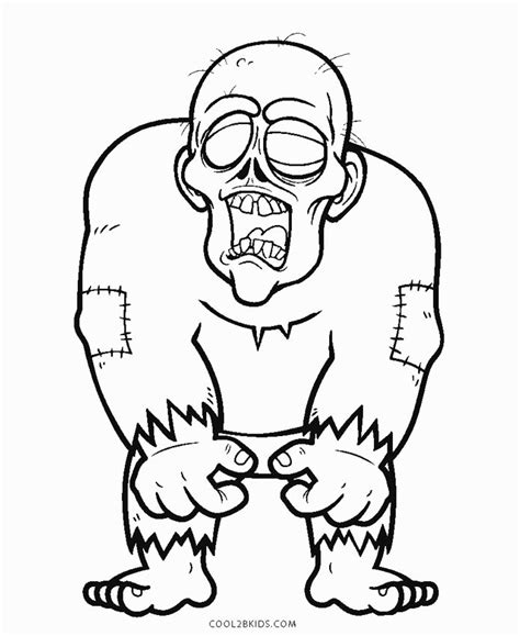 Free Printable Zombie Coloring Pages For Kids