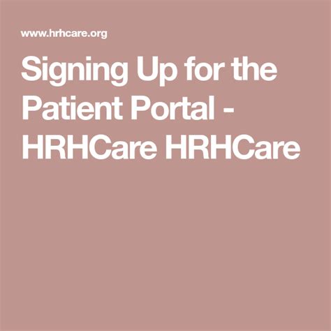 Signing Up For The Patient Portal Patient Portal Signup Portal