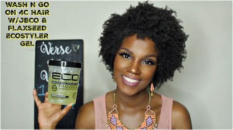 Washable hair gels are generally better. Wash N Go On 4C Hair | JBCO Flaxseed Eco Styler Gel | Best ...