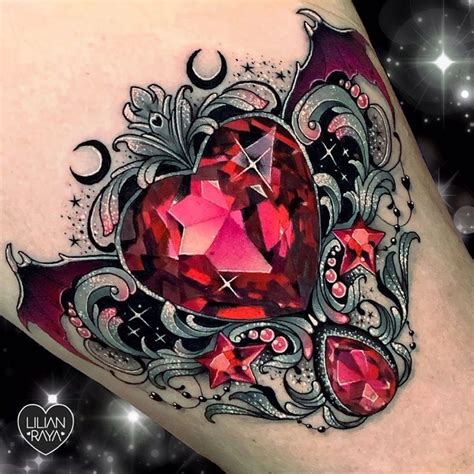 Absoluter Gipfel Der Glitzer Bling Bling Tattoos Gem Tattoo Jewel