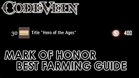 One of them is the platinum trophy that can be achieved by obtaining all other trophies. Code Vein - Fastest way to farm Mark of Honor (Farming Guide) Exalted Reputation Trophy - YouTube