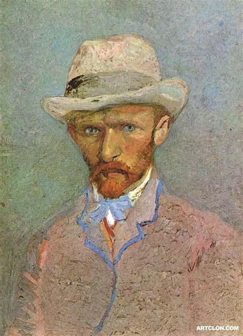 Vincent Van Gogh Self Portrait With Grey Felt Hat March 1887 Art
