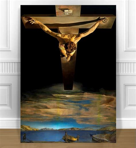 Salvador Dali Christ On The Cross St John Framed Canvas Print 30x20
