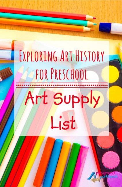Bluprint recently released their craft trends list. Art for Preschool - Art Supplies! | Crafts, Supply list ...