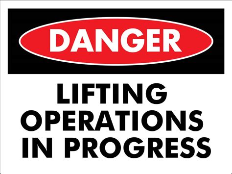 Danger Lifting Operations In Progress Sign