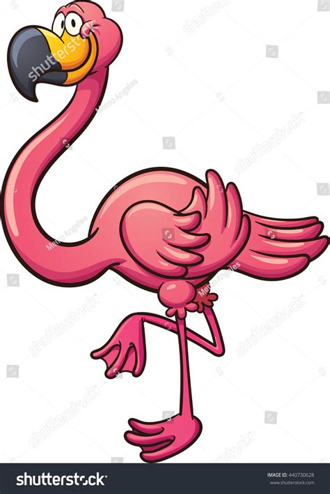 Cartoon Flamingo Vector Clip Art Illustration Stock Vector