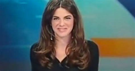 News Presenter Forgets She S Sitting At A Glass Desk And Gives Viewers