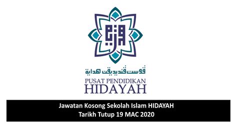 Jawatan Kosong Guru Sekolah Islam Hidayah Tarikh Tutup 19 Mac 2020