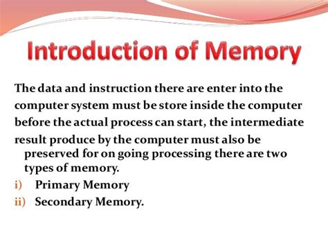Computer Memory Presentation