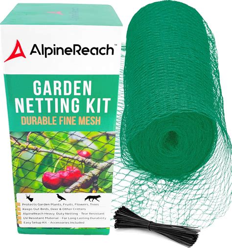 Alpinereach Garden Netting Kit 2m X 20m Protect Plants Fruits Flowers