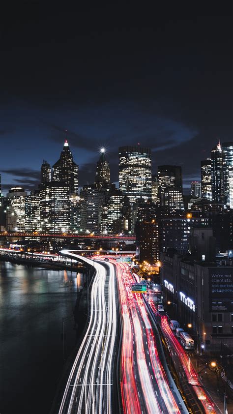 Manhattan New York City Night Cityscape 4k 8k Wallpapers Hd