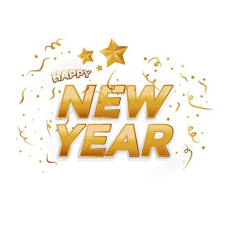 Happy New Year 3d Gold Vector New Year Happy New Year Happy New Year