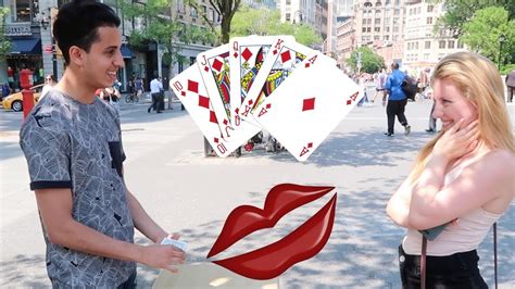 Kissing Girls Using A Magic Card Trick Youtube