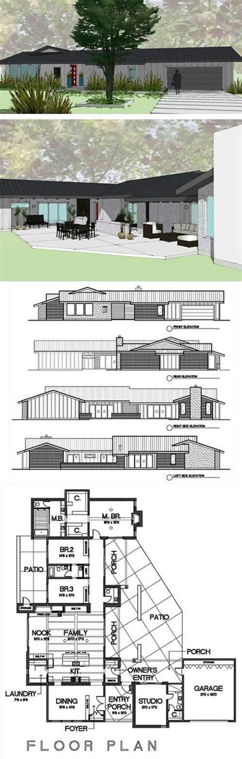 8 Cliff May Inspired Ranch House Plans From