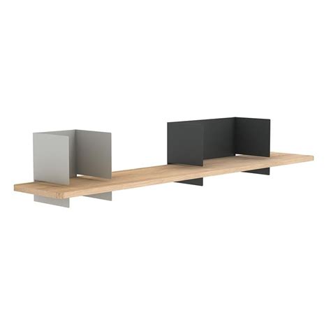 They come with a simple design but they are really suitable. Clip Wall Shelf Large Double - Smokey Grey and Dark Grey ...