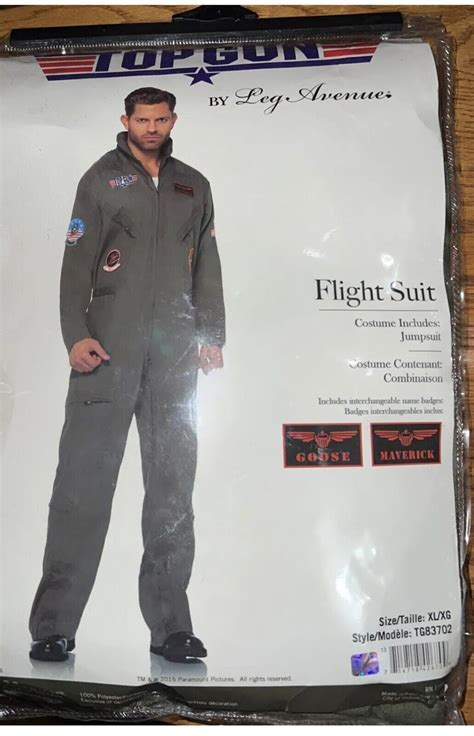 Top Gun Adult Flight Suit Costume Leg Avenue Gem