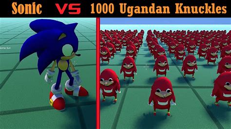 Sonic The Hedgehog Vs 1000 Ugandan Knuckles Ultimate Epic Battle