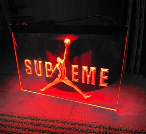 Supreme Jumpman Led Neon Light Sign 8x12 Etsy
