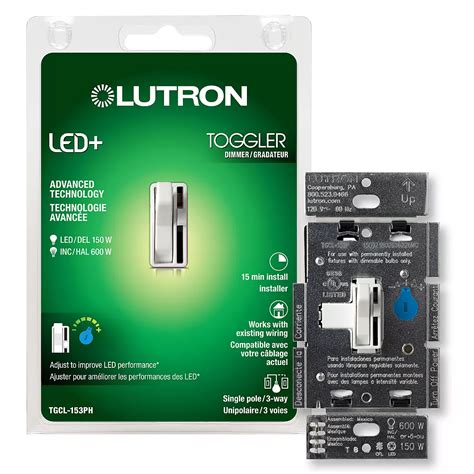 Lutron Toggler Led Dimmer Switch For Dimmable Ledhalogenincandescent