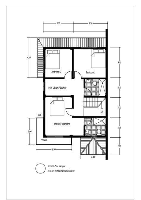 80 Square Meter 2 Storey House Floor Plan