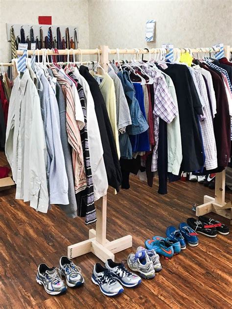 This will stabilize the clothes rack and you'll still have plenty of hanging room on the ends and in the middle. DIY Clothes Rack for Garage Sales and Yard Sales | Yard ...