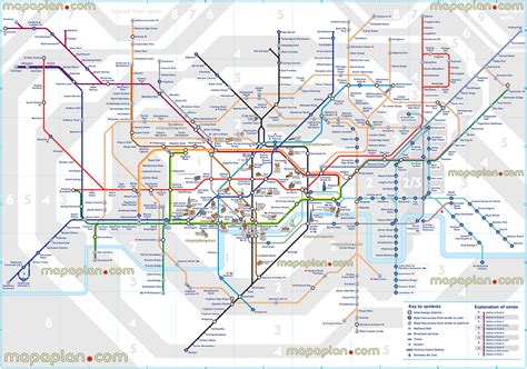 London Map London Tube Underground Stations Map With All Zones