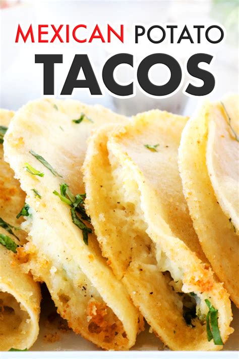 Peel the potatoes, halve them lengthwise, and cut them into 1 slices. Crispy Potato Tacos (Tacos de Papa) - The Anthony Kitchen ...