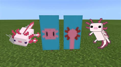 How To Make A Axolotl Banner In Minecraft Youtube
