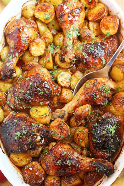 Roasted Apple Cider Chicken With Potatoes And Onions The Comfort Of