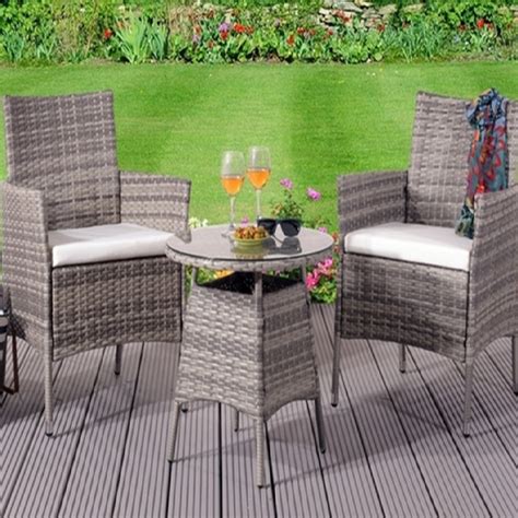 3pc Rattan Bistro Set With Cover