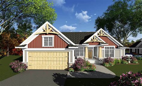 Two Bedroom Craftsman House Plan Ah Architectural Designs