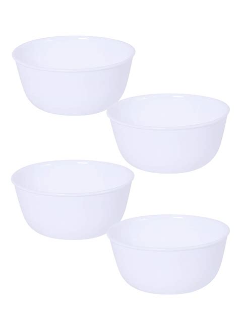 Buy Corelle Livingware Winter Frost White Vitrelle Glass 450ml Soup Bowl Pack Of 4 Online At Low