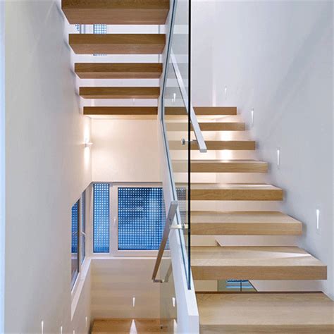 Hot Selling Indoor Frameless Glass Railing Rubber Solid Wood Steps
