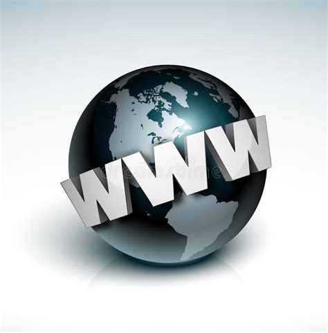 World Wide Web Around Globe Stock Vector Illustration Of Element