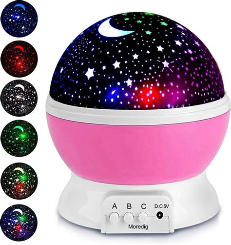 Moredig Night Light Projector 360° Rotation With Touch