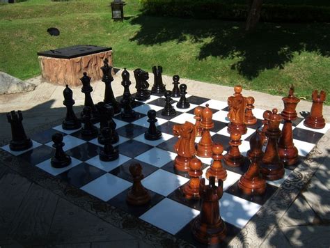 Megachess 24 Inch Teak Giant Chess Set Chess Set Giant Chess Teak