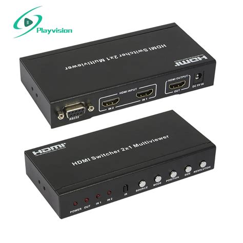 Hdmi Switch Splitter 2x1 2 In 1 Out Multi Viewer With Pip Support Pip