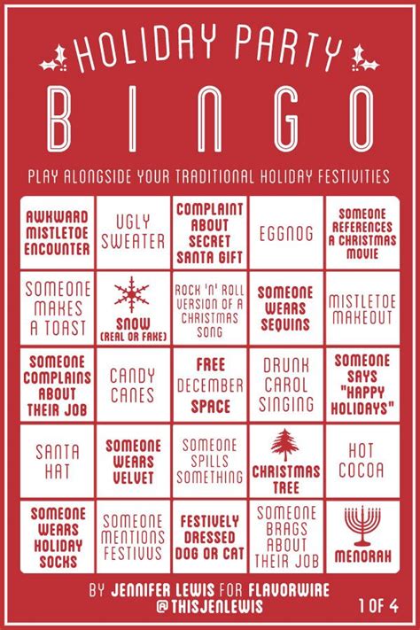 You can even pull up a song from the just dance video game series and learn together. Exclusive: Holiday Party Bingo | Work christmas party ...