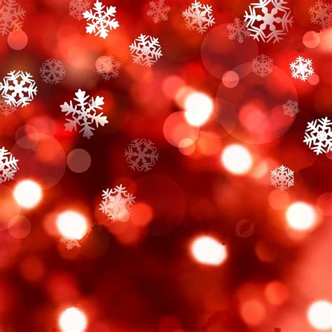 Snowflakes Lights Red Glitter Sparkly Winter Bokeh Backdrops Vinyl