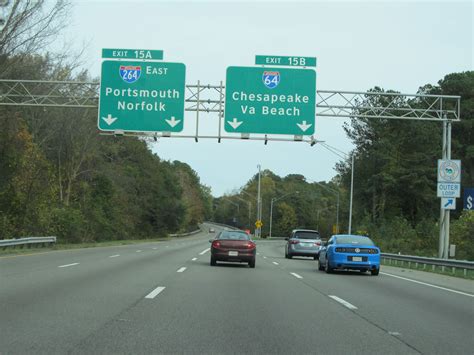 Virginia Interstate 664 Southbound Cross Country Roads