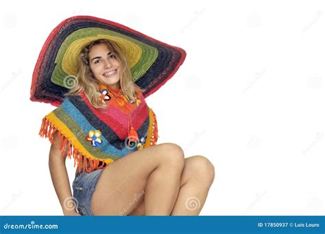 sombrero girl stock image image of beautiful attractive 17850937