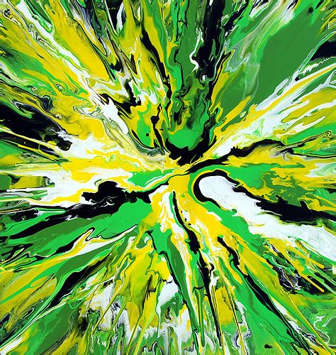 Art glass, sculpture, gifts, decor, wall art, furniture Green & Yellow Abstract Painting | Flickr - Photo Sharing!