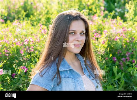 Portrait Of Teen Girl Outdoors Stock Photo Alamy