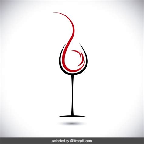 Free Vector Abstract Glass Of Wine Logo