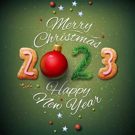 merry christmas and happy new year vector 2023 get new year 2023 update