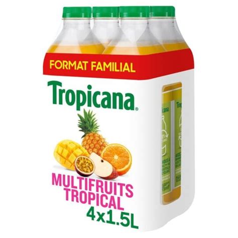 Jus Multifruits Tropical Tropicana Le Pack De 4 Bouteille De 15l à