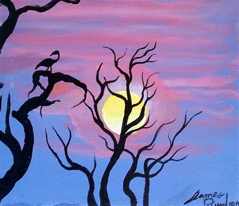 Blue Pink Sunset Of Africa Painting By Portland Art Creations