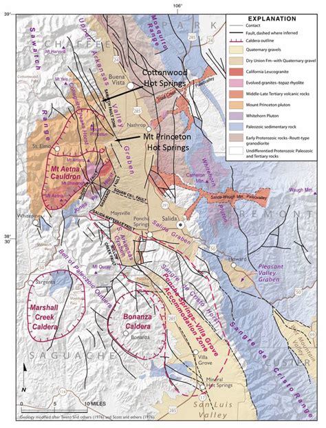 Geologic Map Of The Upper Arkansas Graben Valley And The Northern San Download Scientific